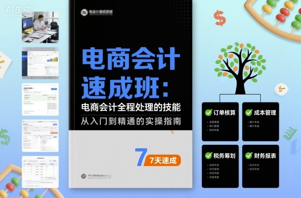 电商会计速成班，电商会计全程处理的技能-精品虚拟资源库