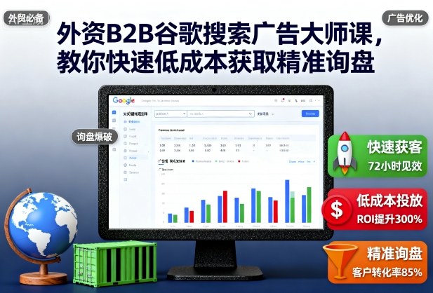外资B2B谷歌搜索广告大师课,教你快速低成本获取精准询盘-精品虚拟资源库
