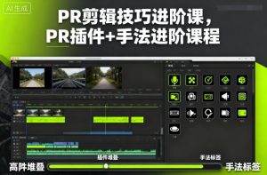 PR剪辑技巧进阶课,PR插件+手法进阶课程-精品虚拟资源库