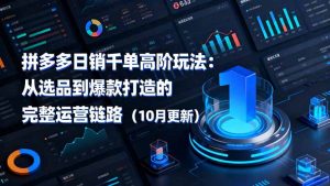 拼多多日销千单高阶玩法：从选品到爆款打造的完整运营链路(10月更新-精品虚拟资源库