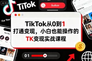 TikTok从0到1打通变现，小白也能操作的TK变现实战课程-精品虚拟资源库