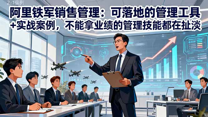 阿里铁军销售管理：可落地的管理工具+实战案例，不能拿业绩的管理都在扯淡-精品虚拟资源库