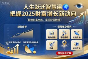 人生跃迁智慧课，把据2025财富增长新动向-精品虚拟资源库