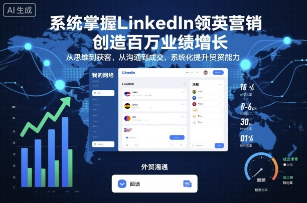系统掌握LinkedIn领英营销，创造百万业绩增长，从思维到获客，从沟通到成交，系统化提升外贸能力-精品虚拟资源库