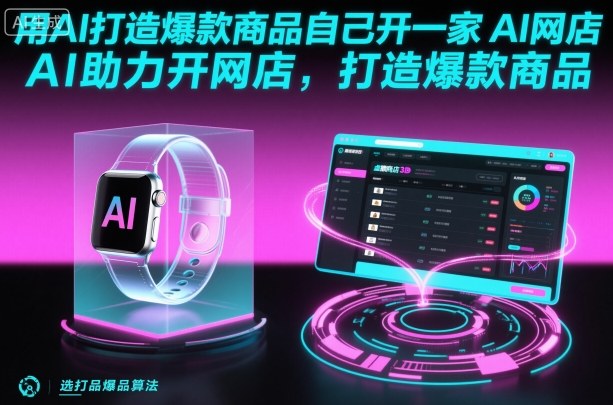 用AI打造爆款商品自己开一家AI网店，AI助力开网店，打造爆款商品-精品虚拟资源库