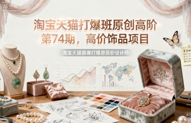 淘宝天猫打爆班原创高阶第74期，高价饰品项目-精品虚拟资源库