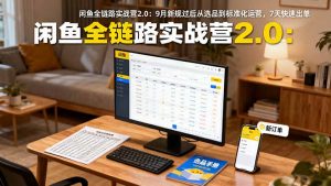 闲鱼全链路实战营2.0：9月新规过后从选品到标准化运营，7天快速出单-精品虚拟资源库