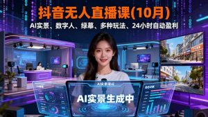抖音无人直播课(10月-精品虚拟资源库