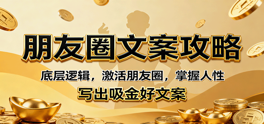 朋友圈文案攻略：底层逻辑，激活朋友圈，掌握人性，写出吸金好文案-精品虚拟资源库