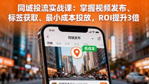 同城投流实战课：掌握视频发布、标签获取、最小成本投放，ROI提升3倍-精品虚拟资源库