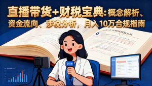 直播带货+财税宝典:概念解析、资金流向、涉税分析,月入10万合规指南-精品虚拟资源库