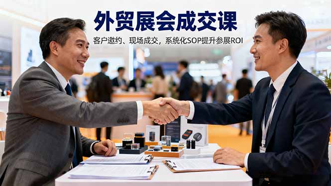 外贸展会成交课，含目标制定、客户邀约、现场成交，系统化SOP提升参展ROI-精品虚拟资源库