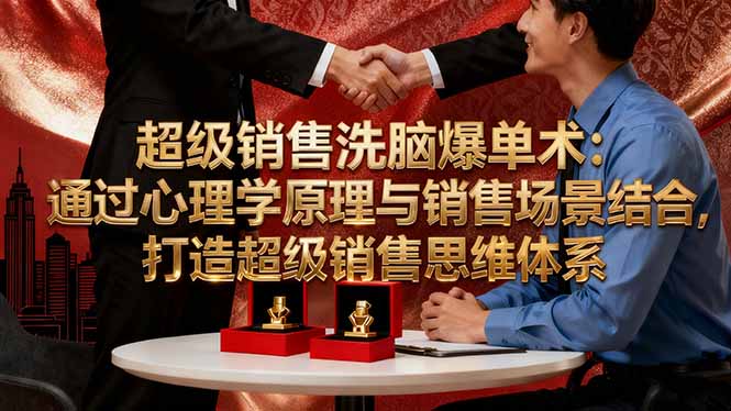 超级销售洗脑爆单术：通过心理学原理与销售场景结合,打造超级销售思维体系-精品虚拟资源库