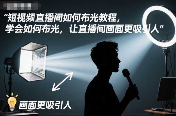 短视频直播间如何布光教程,学会如何布光,让直播间画面更吸引人-精品虚拟资源库