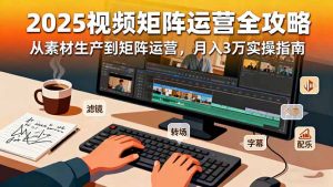 2025短视频矩阵运营全攻略：从素材生产到矩阵运营，月入3万实操指南-精品虚拟资源库