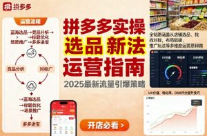 王校长9月12拼多多实操新玩法，全链路涵盖从店铺选品、找对标，布局链接，推广玩法等多维度运营思路-精品虚拟资源库
