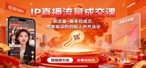 IP直播流量成交课：偷流量+脚本控成交，线索驱动的创始人IP方法论-精品虚拟资源库
