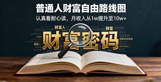 某付费文：普通人财富自由路线图，认真看耐心读，月收入从1w提升至10w+-精品虚拟资源库