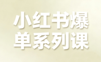 小红书爆单系列课，聚焦小红书电商全链路增长-精品虚拟资源库