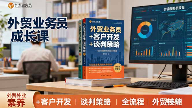 外贸业务员成长课：职业素养+客户开发+谈判策略、掌握全流程外贸技能-精品虚拟资源库