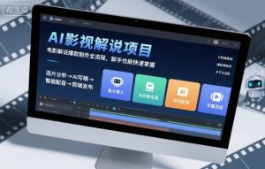 AI影视解说项目,电影解说爆款制作全流程,新手也能快速掌握-精品虚拟资源库