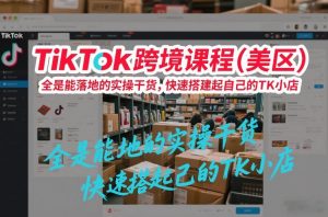 TikTok跨境课程(美区),全是能落地的实操干货,快速搭建起自己的TK小店-精品虚拟资源库