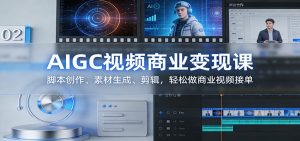 AIGC视频商业变现课：脚本创作、素材生成、剪辑，轻松做商业视频接单-精品虚拟资源库