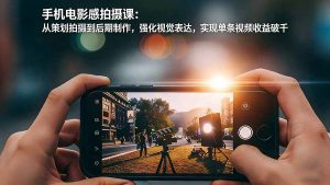 手机电影感拍摄课：从策划拍摄到后期制作，强化视觉表达，实现单条视频收益破千-精品虚拟资源库