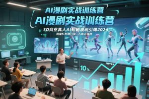 AI漫剧实战训练营,3D商业真人AI短剧漫剧引爆2026,流量红利期已至,入场正当时-精品虚拟资源库