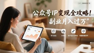 公众号IP变现全攻略，学习定位、AI写作、钩子设计与转化，构建获客闭环，副业月入过万-精品虚拟资源库