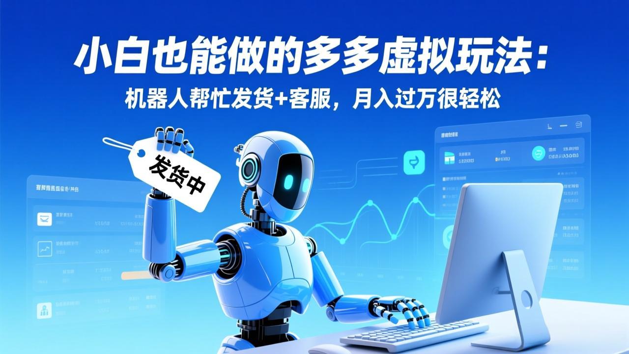 小白也能做的多多虚拟玩法：机器人帮忙发货+客服，月入过万很轻松-精品虚拟资源库
