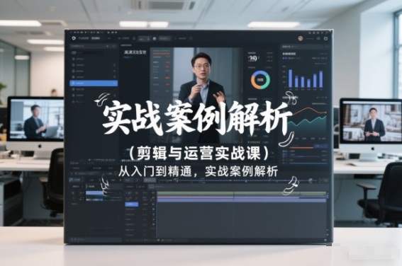 剪辑与运营实战课，从入门到精通，实战案例解析(更新2026)-精品虚拟资源库