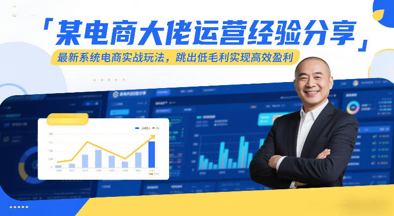 某电商大佬运营经验分享，最新系统电商实战玩法，跳出低毛利实现高效盈利-精品虚拟资源库