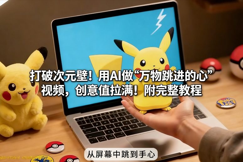 打破次元壁!用AI做【万物跳进手心】视频,创意值拉满!附完整教程-精品虚拟资源库