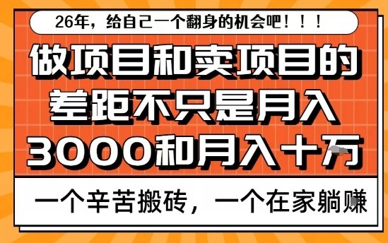 为什么卖项目能轻松月入10个W,而做项目却真正賺不到什么钱?原因竟然是这个!【揭秘】-精品虚拟资源库