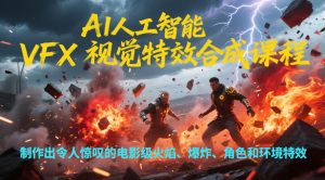AI人工智能VFX视觉特效合成课程,制作出令人惊叹的电影级火焰、爆炸、角色和环境特效-精品虚拟资源库
