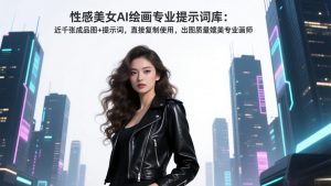 性感美女AI绘画专业提示词库:近千张成品图+提示词,直接复制使用,出图质量媲美专业画师-精品虚拟资源库