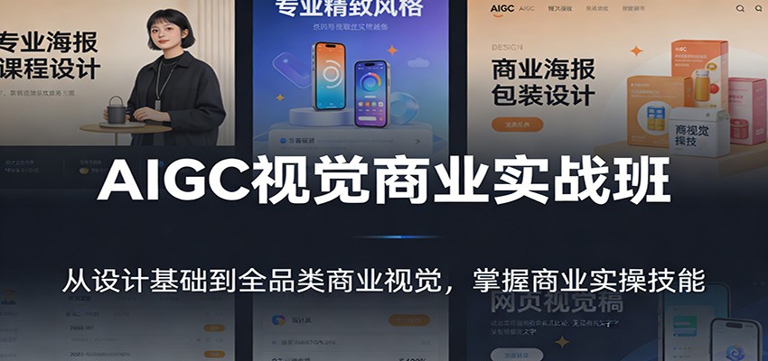 AIGC视觉商业实战班：从设计基础到全品类商业视觉，掌握商业实操技能-精品虚拟资源库