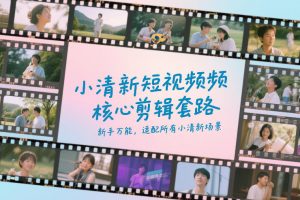 小清新短视频核心剪辑套路,新手万能,适配所有小清新场景-精品虚拟资源库