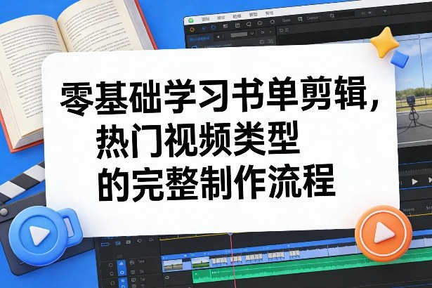 零基础学习书单剪辑,热门视频类型的完整制作流程(更新2026)-精品虚拟资源库