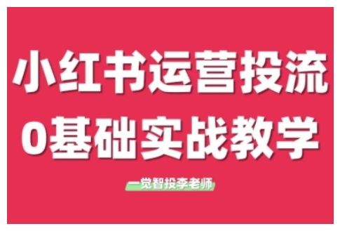 小红书运营投流，小红书广告投放从0到1的实战课，学完即可开始投放(更新26年)-精品虚拟资源库