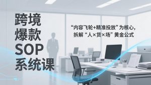 跨境爆款SOP系统课，“内容飞轮+精准投放”为核心，拆解“人×货×场”黄金公式-精品虚拟资源库