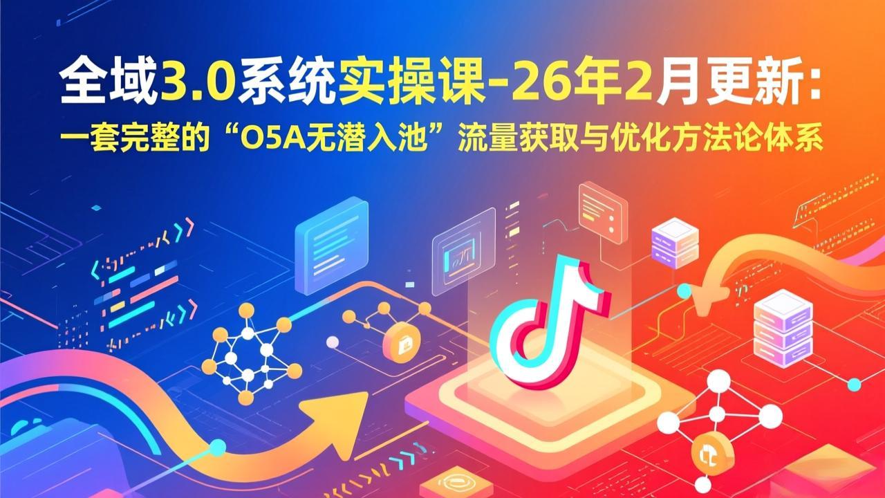全域3.0系统实操课-26年2月更新：一套完整的“O5A无潜入池”流量获取与优化方法论体系-精品虚拟资源库