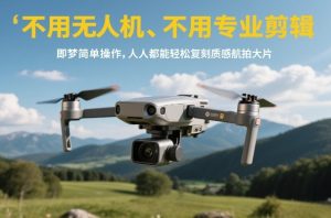 不用无人机、不用专业剪辑，即梦简单操作，人人都能轻松复刻质感航拍大片-精品虚拟资源库