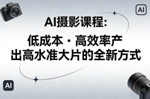 AI摄影课程，低成本高效率产出高水准大片的全新方式-精品虚拟资源库