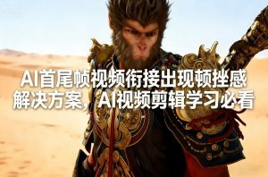 AI首尾帧视频衔接出现顿挫感解决方案，AI视频剪辑学习必看-精品虚拟资源库