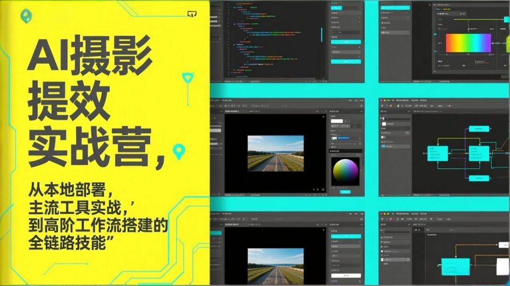 AI+摄影提效实战营，从本地部署，主流工具实战，到高阶工作流搭建的全链路技能-精品虚拟资源库