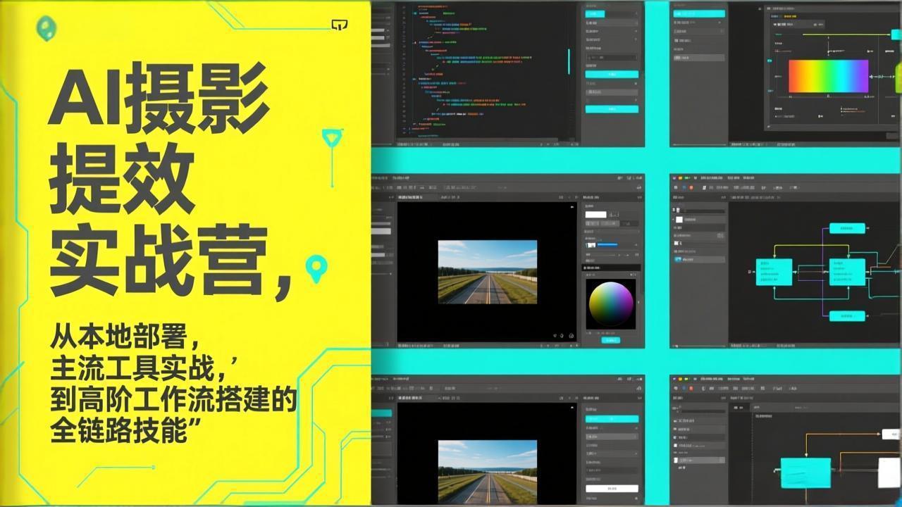 AI+摄影提效实战营，从本地部署，主流工具实战，到高阶工作流搭建的全链路技能-精品虚拟资源库