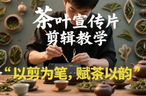 茶叶宣传片剪辑教学，以剪为笔，赋茶以韵，新手也能拍出高级感-精品虚拟资源库