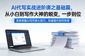 AI代写实战进阶课之基础篇，从小白到写作大神的蜕变，一步到位【揭秘】-精品虚拟资源库